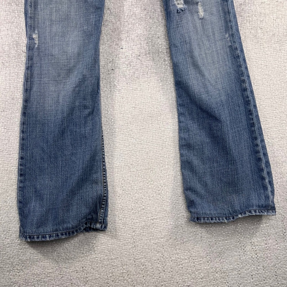 BKE Starlite Low Rise Bootcut Distressed‎ Jeans Medium Wash Blue Mens 30x31.5 - Picture 4 of 11